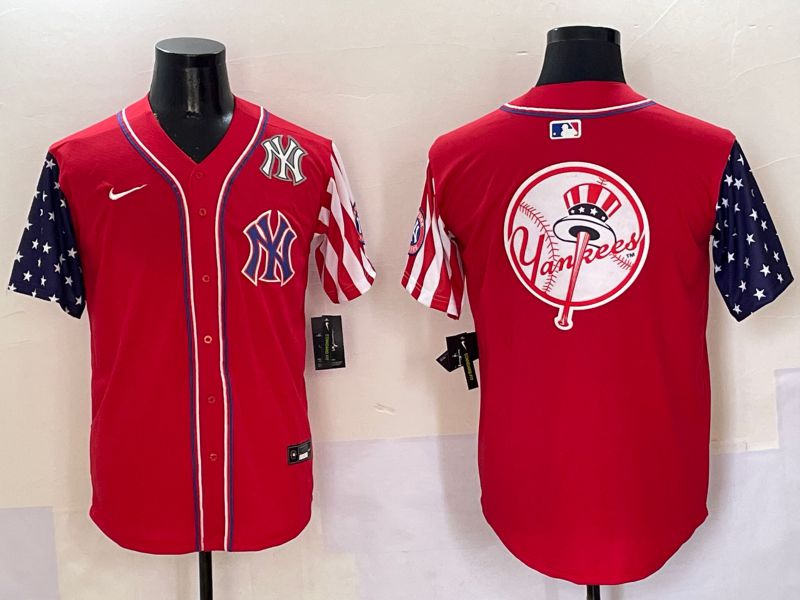 Men New York Yankees Blank Red a generation of national flags Jointly Name 2025 Nike MLB Jersey style 40->new york yankees->MLB Jersey